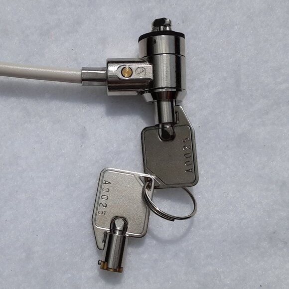 PC (Personal Computer) Cable Lock 3ft Straight with 2 Keys - Picture 3 of 5